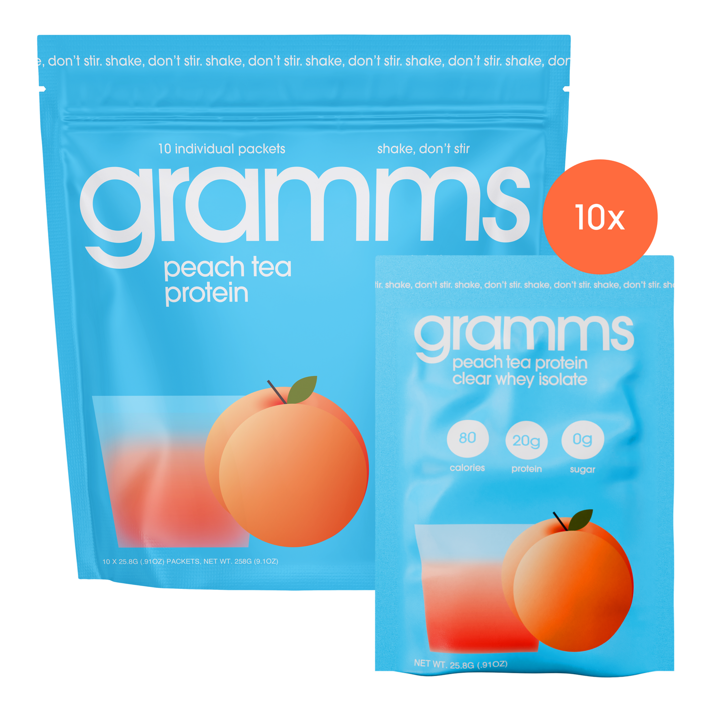 peach tea protein travel pack