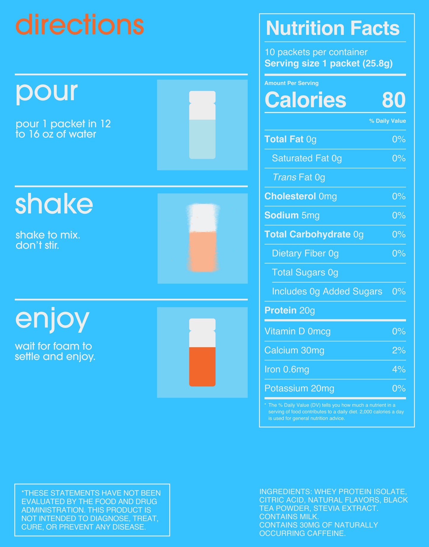 peach tea protein travel pack