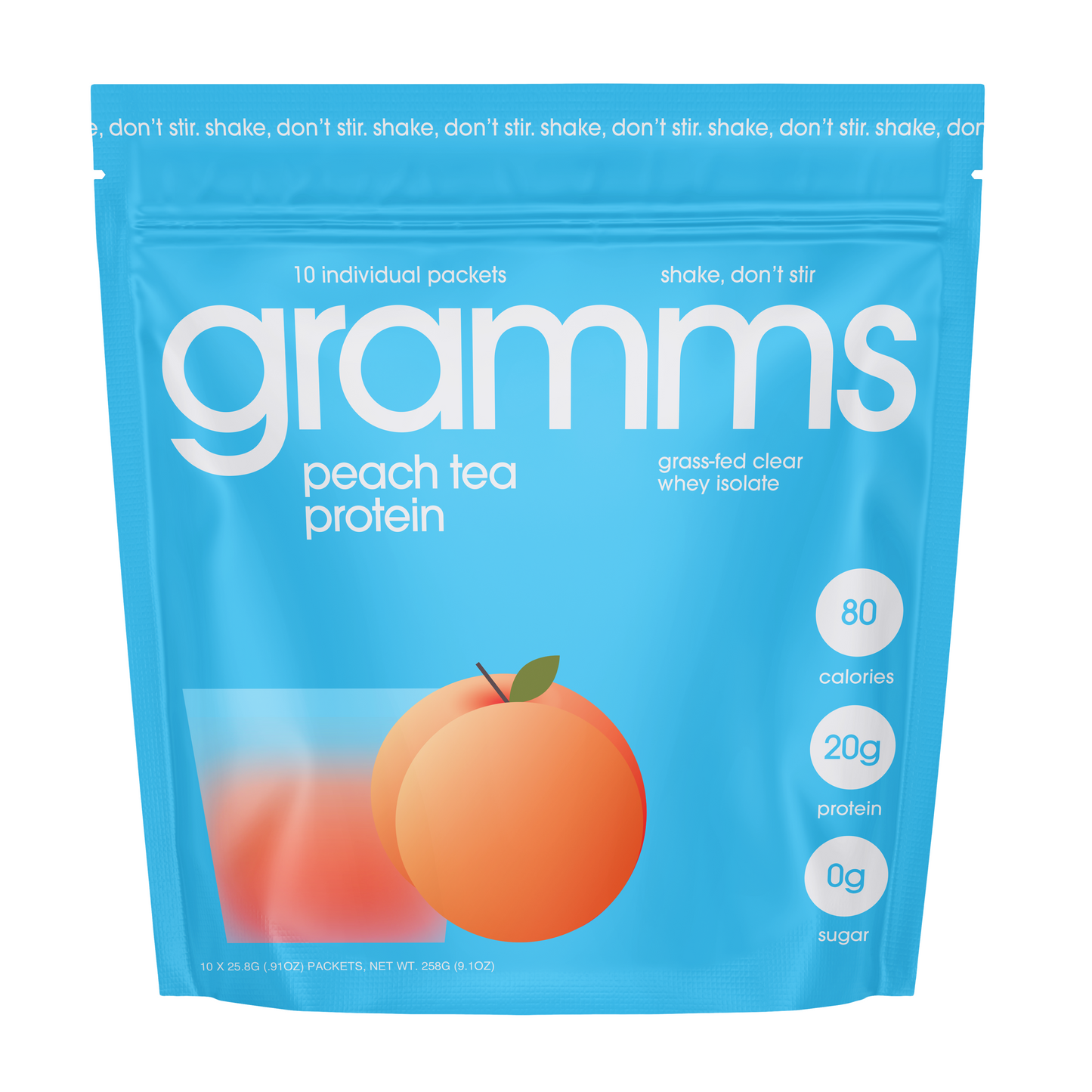 peach tea protein travel pack