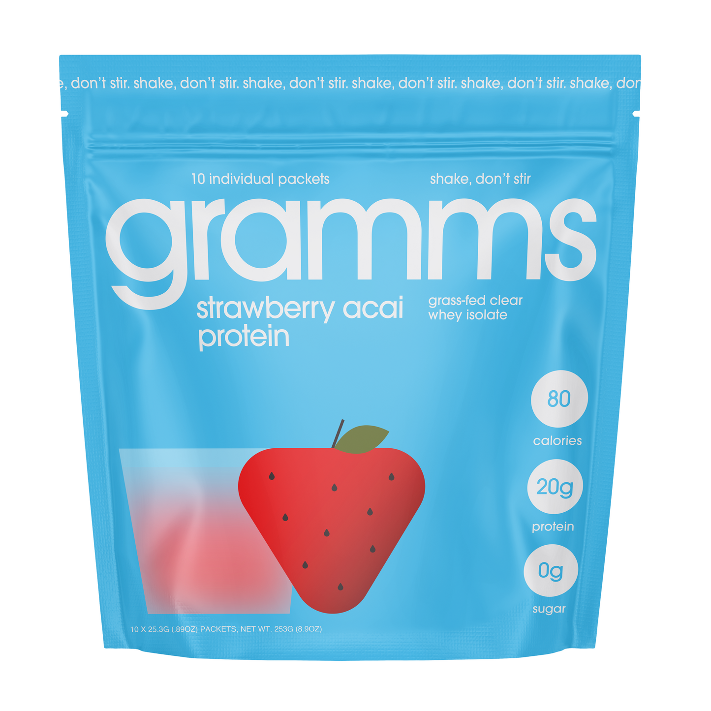 strawberry acai protein travel pack